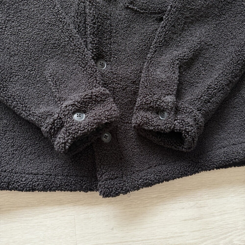 Zara Sherpa Fleece Shacket Fleece Shirt Jacket Relaxed Fit Women's Size S-M - Picture 4 of 14